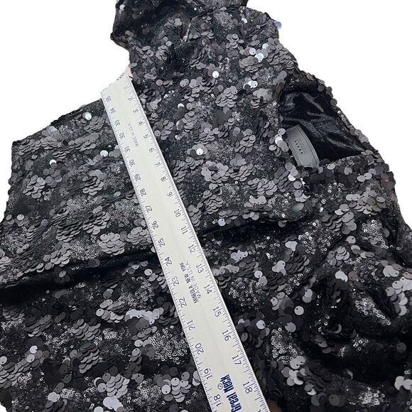 Blank NYC Jacket Women’s XS Black Sequin Puff Sleeve Crop Party Club Revolve NEW - Picture 7 of 16